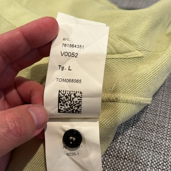 Stone Island, zipped cotton jacket, lime green, Large, EUC - Picture 8 of 13